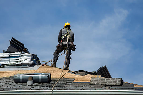 Professional Gutter Installation technician working in Lytle Creek, CA